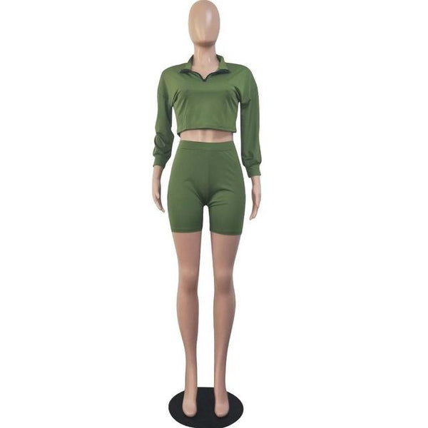 HAOYUAN Sexy 2 Piece Set Women Clothes Top+Biker Shorts Sweat Suits Summer Club Outfits Two Piece Matching Sets Casual Tracksuit