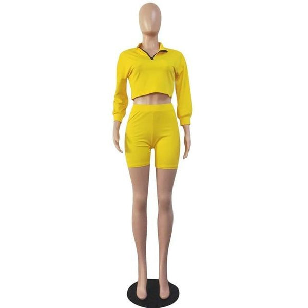 HAOYUAN Sexy 2 Piece Set Women Clothes Top+Biker Shorts Sweat Suits Summer Club Outfits Two Piece Matching Sets Casual Tracksuit