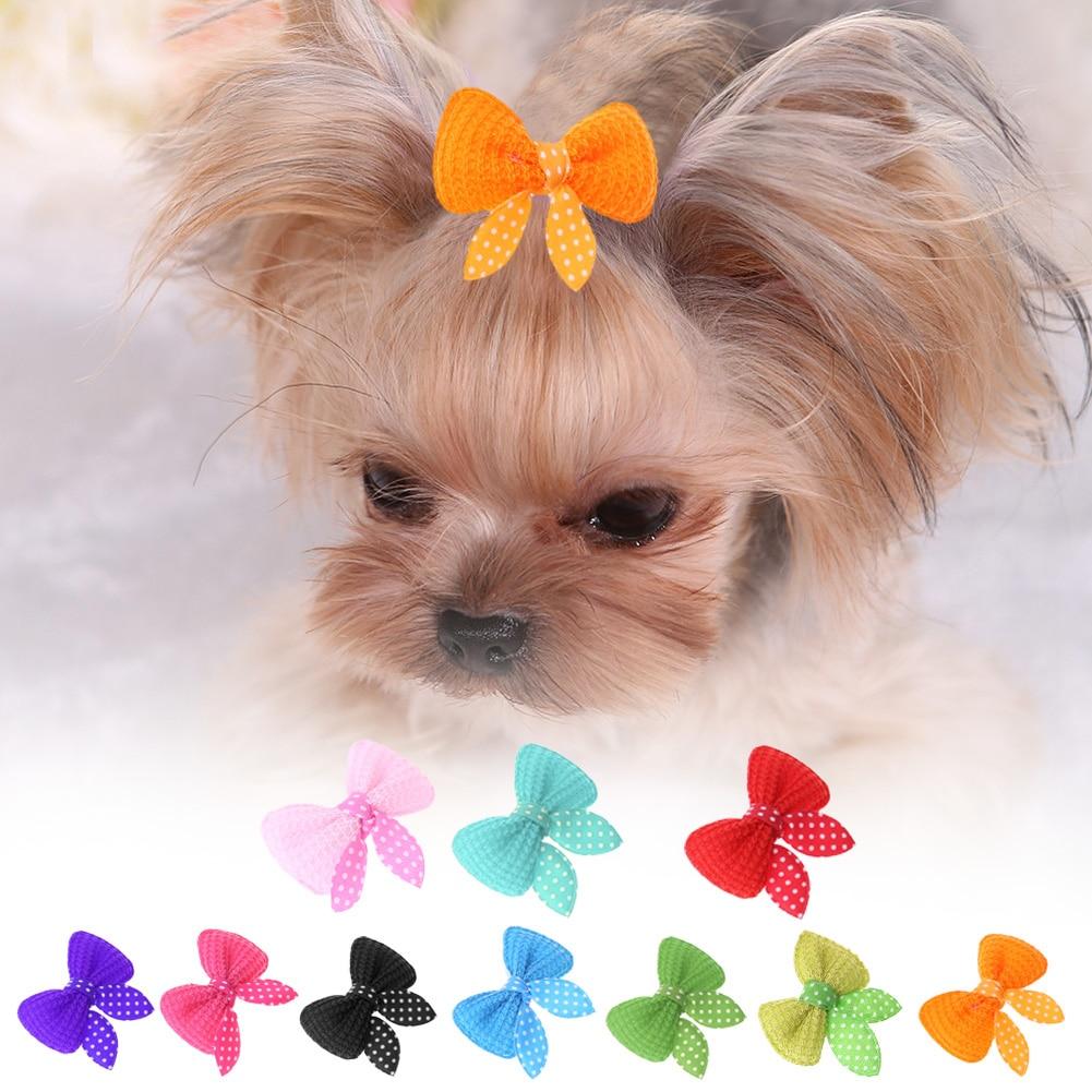 10pcs/set Pet Dog Cat Hairpins Pet Dog Accessories Supplies Hairpin Bows Dog Bows Hair Clip Headdress Pet Hair Decorating
