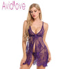 Avidlove Sexy Lace lingerie Teddies Bodysuits Erotic Lingerie Sleepwear Women Summer Sleep Dress Halter Backless Babydoll Dress