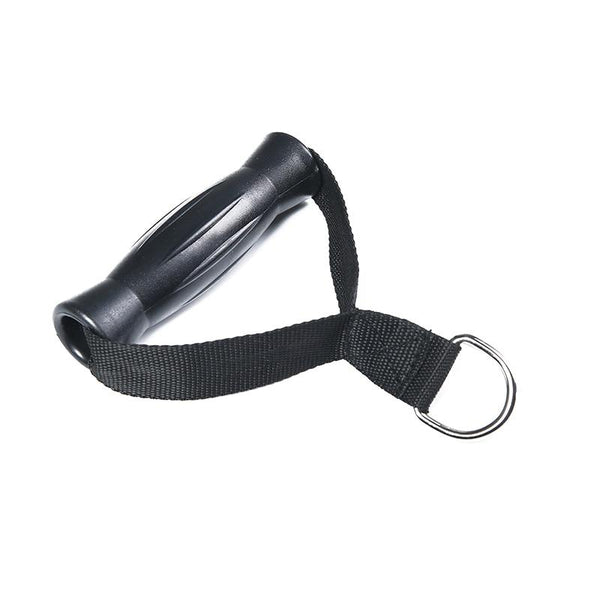 Black Classic Gym Belt Fitness Equipment Accessories Elastic PVC Handle Fitness Equipment With Hard Nylon With Metal Buckle