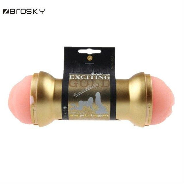 anus anal/oral/vagina Sex Vagina Pussy Dumbbell Dual Ends Soft Masturbator Cup for Man Erotic Sex Products Adult Sex Toy Zerosky