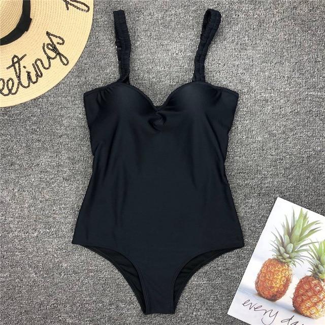 Push up bodysuit Sexy white bikinis 2019 mujer Retro swimsuit one piece Padded swimwear women monokini Summer bathing suit