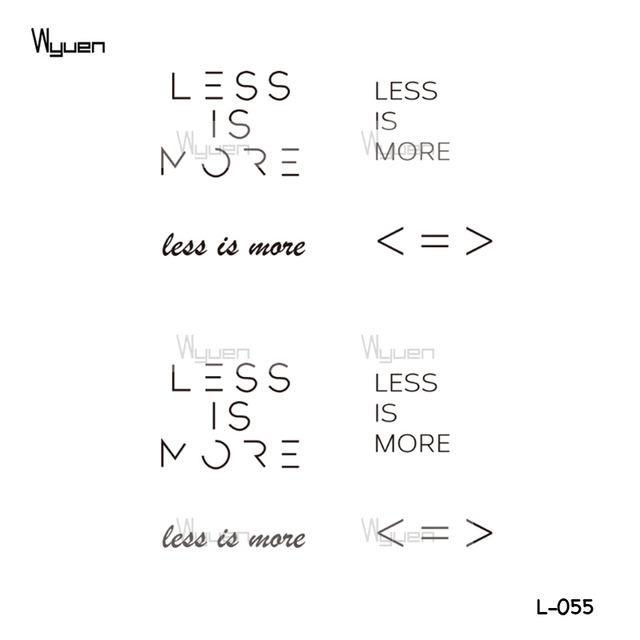 Wyuen Words Temporary Tattoo Stickers Letter Fake Tattoo for Adults Kids on Body Art Anchor Waterproof Tatoo for Man Woman L-032