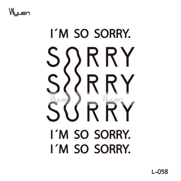Wyuen Words Temporary Tattoo Stickers Letter Fake Tattoo for Adults Kids on Body Art Anchor Waterproof Tatoo for Man Woman L-032