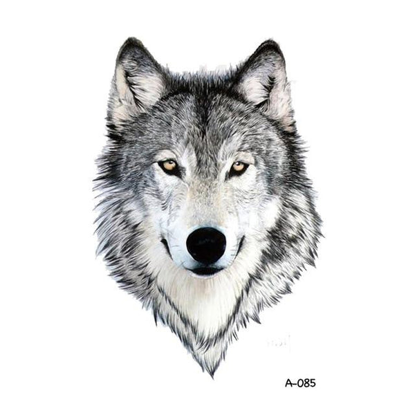 WYUEN Hot Design Wolf Head Animal Temporary Tattoo for Men Waterproof Tatoo Sticker Fashion Body Art A-027