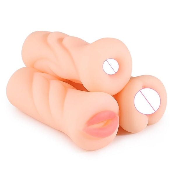 Male Masturbation Cup Mouth Vaginal Anus Cup Sex Toys for Men Silicone Artificial Vagina Pussy,Oral Sex Anal Vibrator for Adult