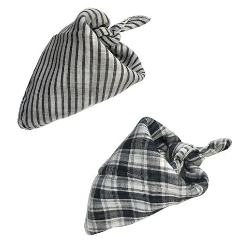 1 Pcs New Dog Bandana Cotton Linen Plaid Pet Bandana Scarf  Bow Ties Collar Square Cat Samll Middle Large Dog Grooming Products