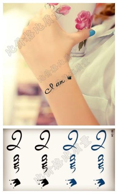 Waterproof Temporary Tattoo Sticker Black Devil Doesn't Sleep English Letters Flash Tatoo Fake Tatto Neck Wrist For Woman Men