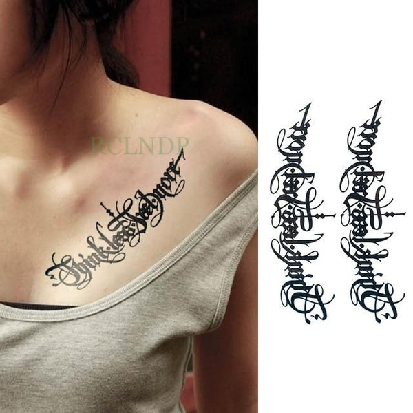 Waterproof Temporary Tattoo Sticker stripe Bar code streak line Fake Tatto Flash Tatoo Back leg Abdomen Arm for  Men Women