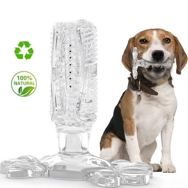 Wisedom Dog Toothbrush Stick-Puppy Dental Care Brushing Stick Effective Doggy Teeth Cleaning Massager Natural Rubber Bite Resist