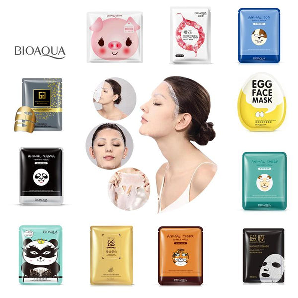 BIOAQUA Skin Care Plant Facial Mask Moisturizing Oil Control Blackhead Remover Wrapped Mask Face Mask Face Care
