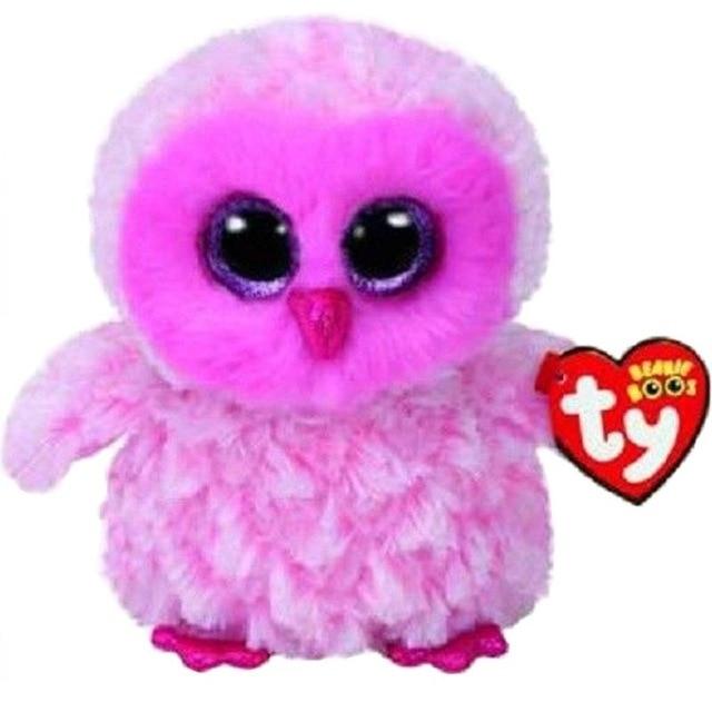 Ty Beanie Boos Plush Toy Owl Penguin Dog Giraffe Cat Raccoon Sheep Bat Cattle Plush Animal Toy Gift for Children 15cm