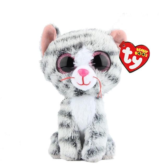Ty Beanie Boos Plush Toy Owl Penguin Dog Giraffe Cat Raccoon Sheep Bat Cattle Plush Animal Toy Gift for Children 15cm