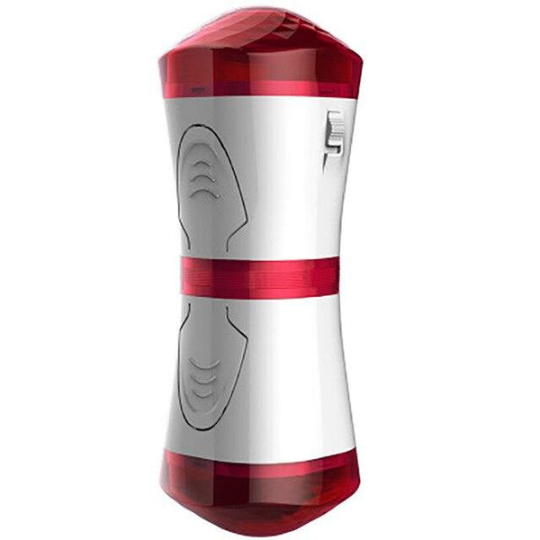 Strong Suction Cup Double Holes Pussy Anal Male Masturbating Vibrator Adult Penis Trainer Vibrador Masturbation Sex Toys For Men