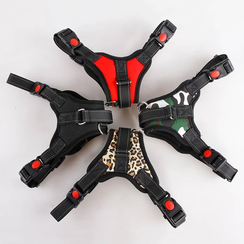 New Pets Dog Harness Vest Reflective Tape Breathable Mesh Pet Dogs Leash Harness Accessories 899