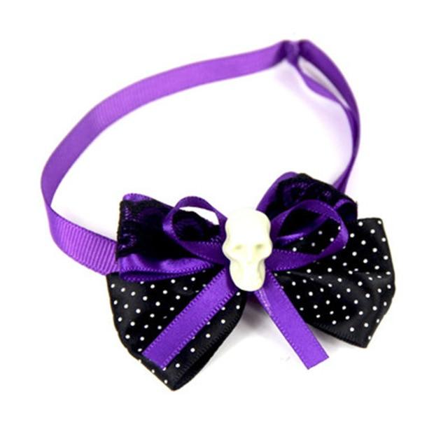 Pet Cosplay Supplies Halloween Black Bat Wings and pumpkin Witch Skull Tie for Dog Cat Funny Cosplay Costume Accessories