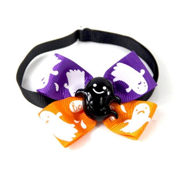 Pet Cosplay Supplies Halloween Black Bat Wings and pumpkin Witch Skull Tie for Dog Cat Funny Cosplay Costume Accessories