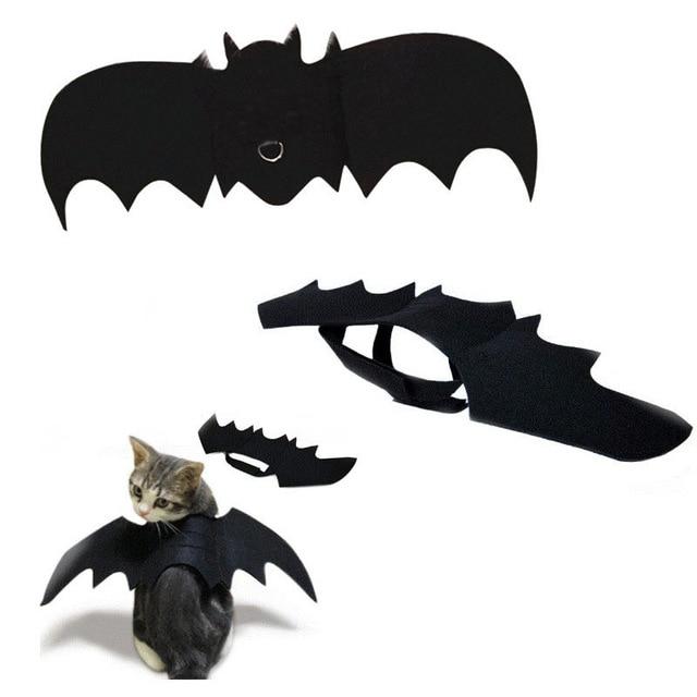 Pet Cosplay Supplies Halloween Black Bat Wings and pumpkin Witch Skull Tie for Dog Cat Funny Cosplay Costume Accessories