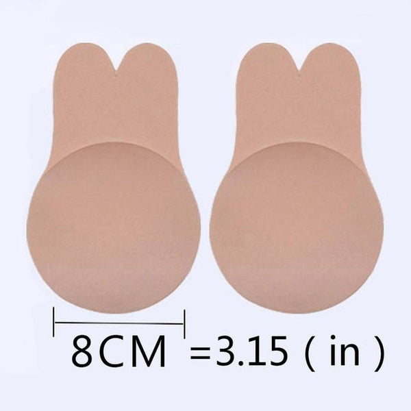 1 Pair Rabbit Bra Intimates Lift Tape Silicone Adhesive Bra Nipple Cover Push Up Breast Underwear Accessories For Party Dress