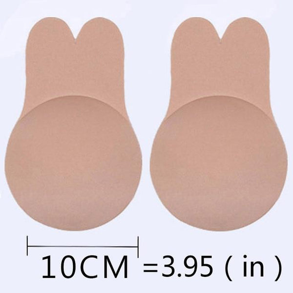 1 Pair Rabbit Bra Intimates Lift Tape Silicone Adhesive Bra Nipple Cover Push Up Breast Underwear Accessories For Party Dress