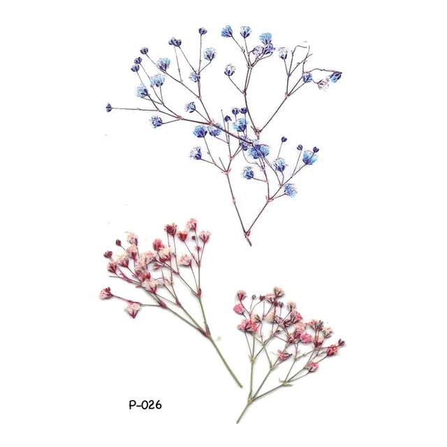 Wyuen Flower Waterproof Temporary Tattoo Stickers for Women on The Body Art Blossom Fake Tattoo 9.8X6cm Translated Tatoo P-029