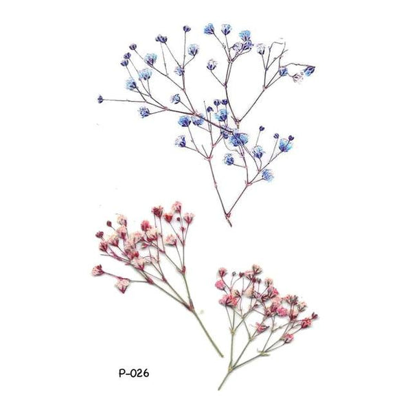 Wyuen Flower Waterproof Temporary Tattoo Stickers for Women on The Body Art Blossom Fake Tattoo 9.8X6cm Translated Tatoo P-029