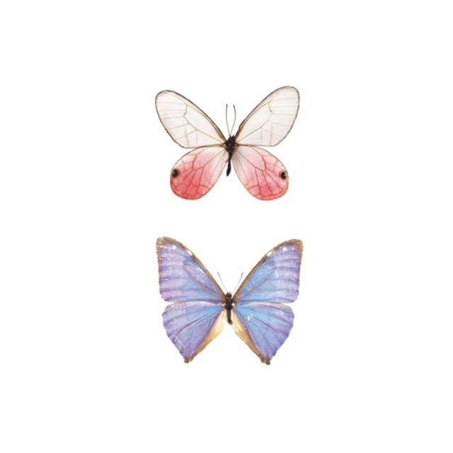 Wyuen Bird Temporary Tattoo for Adult  Waterproof Tatoo Stickers Body Art Beautiful 3D Butterfly Fake Tattoo for Women A-078
