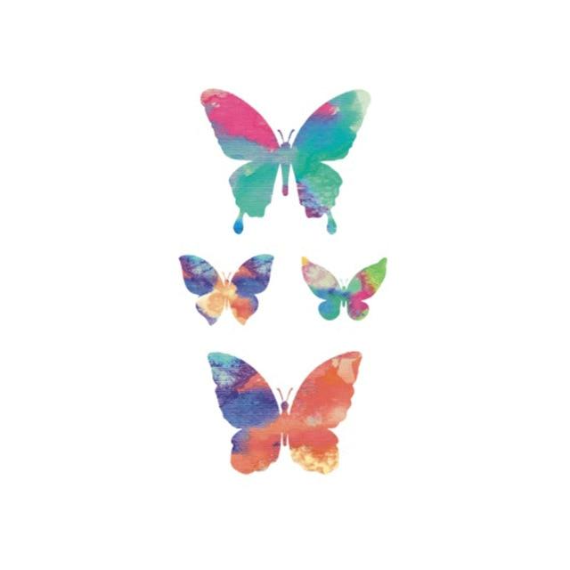 Wyuen Bird Temporary Tattoo for Adult  Waterproof Tatoo Stickers Body Art Beautiful 3D Butterfly Fake Tattoo for Women A-078