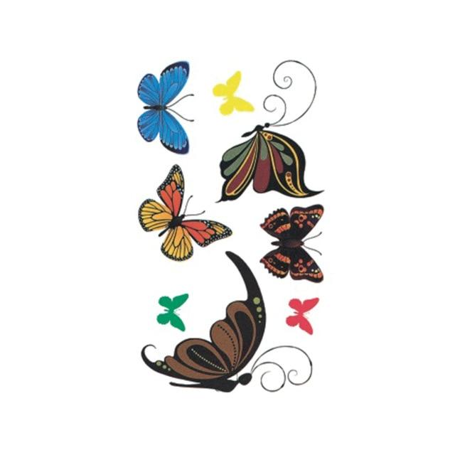 Wyuen Bird Temporary Tattoo for Adult  Waterproof Tatoo Stickers Body Art Beautiful 3D Butterfly Fake Tattoo for Women A-078
