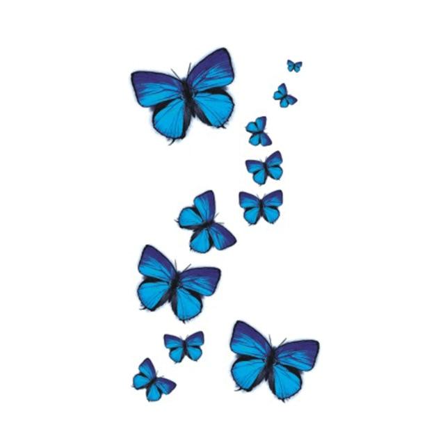 Wyuen Bird Temporary Tattoo for Adult  Waterproof Tatoo Stickers Body Art Beautiful 3D Butterfly Fake Tattoo for Women A-078