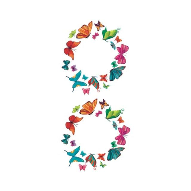 Wyuen Bird Temporary Tattoo for Adult  Waterproof Tatoo Stickers Body Art Beautiful 3D Butterfly Fake Tattoo for Women A-078