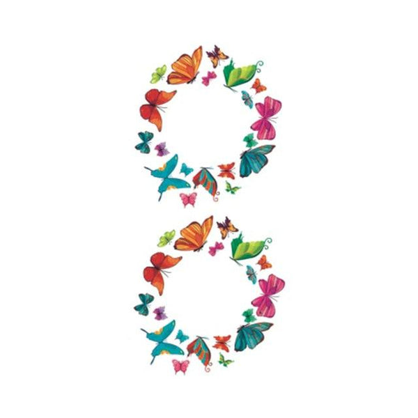 Wyuen Bird Temporary Tattoo for Adult  Waterproof Tatoo Stickers Body Art Beautiful 3D Butterfly Fake Tattoo for Women A-078