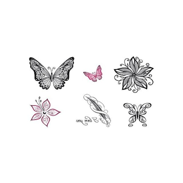Wyuen Bird Temporary Tattoo for Adult  Waterproof Tatoo Stickers Body Art Beautiful 3D Butterfly Fake Tattoo for Women A-078
