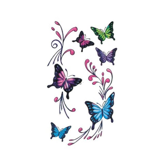 Wyuen Bird Temporary Tattoo for Adult  Waterproof Tatoo Stickers Body Art Beautiful 3D Butterfly Fake Tattoo for Women A-078