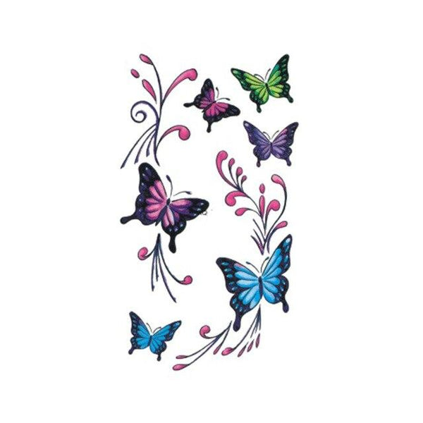 Wyuen Bird Temporary Tattoo for Adult  Waterproof Tatoo Stickers Body Art Beautiful 3D Butterfly Fake Tattoo for Women A-078