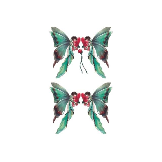Wyuen Bird Temporary Tattoo for Adult  Waterproof Tatoo Stickers Body Art Beautiful 3D Butterfly Fake Tattoo for Women A-078
