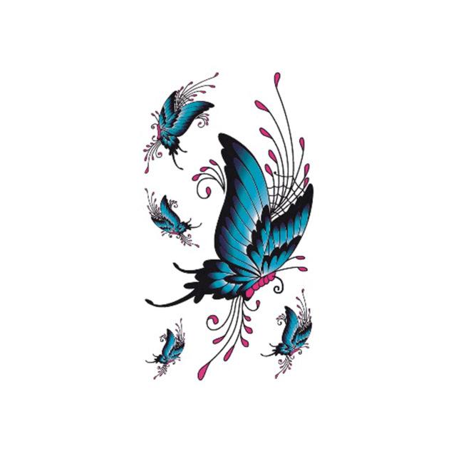 Wyuen Bird Temporary Tattoo for Adult  Waterproof Tatoo Stickers Body Art Beautiful 3D Butterfly Fake Tattoo for Women A-078