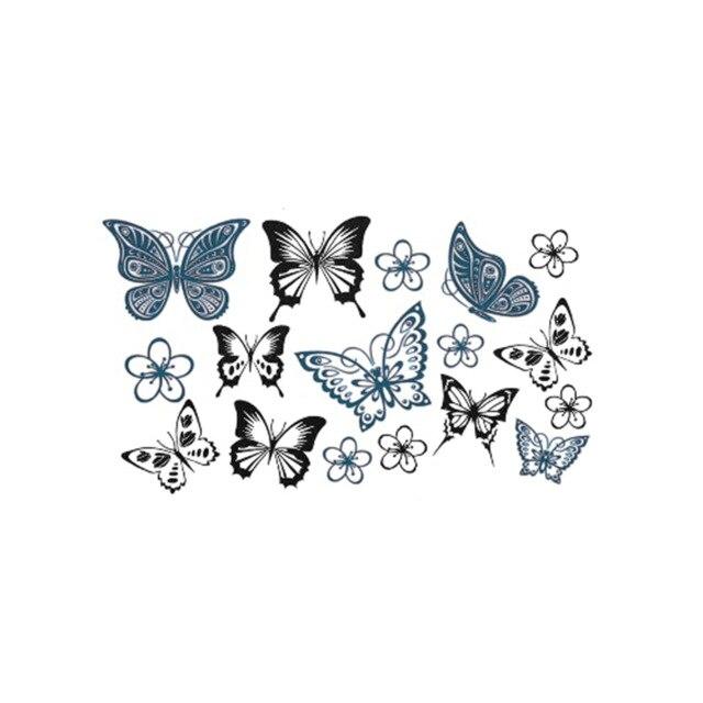 Wyuen Bird Temporary Tattoo for Adult  Waterproof Tatoo Stickers Body Art Beautiful 3D Butterfly Fake Tattoo for Women A-078