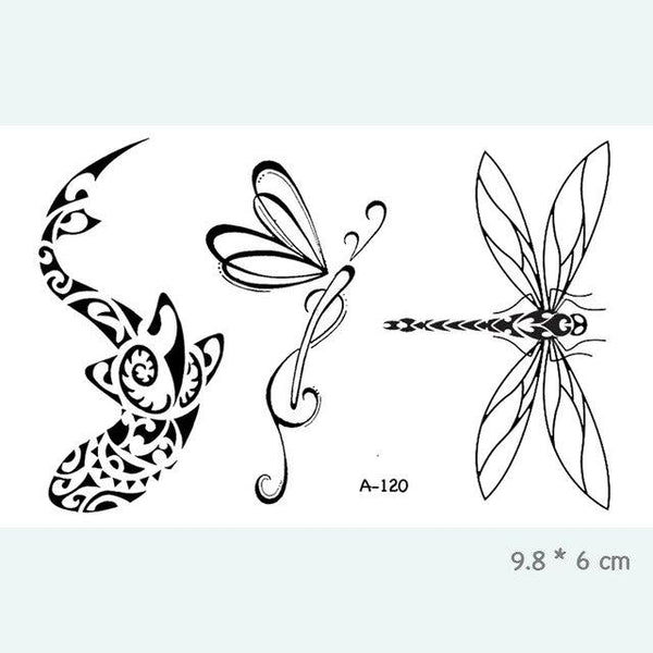 Wyuen Bird Temporary Tattoo for Adult  Waterproof Tatoo Stickers Body Art Beautiful 3D Butterfly Fake Tattoo for Women A-078