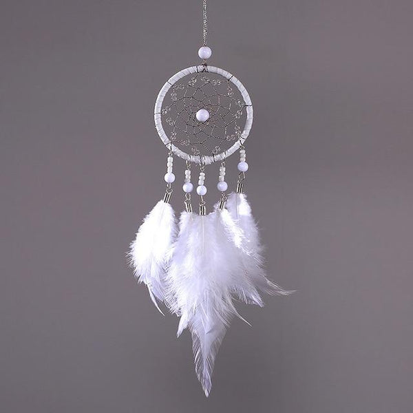 Car Ornament Handmade Indian Dream Catcher Net with Feathers Wind Chimes Wall Hanging Dreamcatcher Craft Gift Home Decoration
