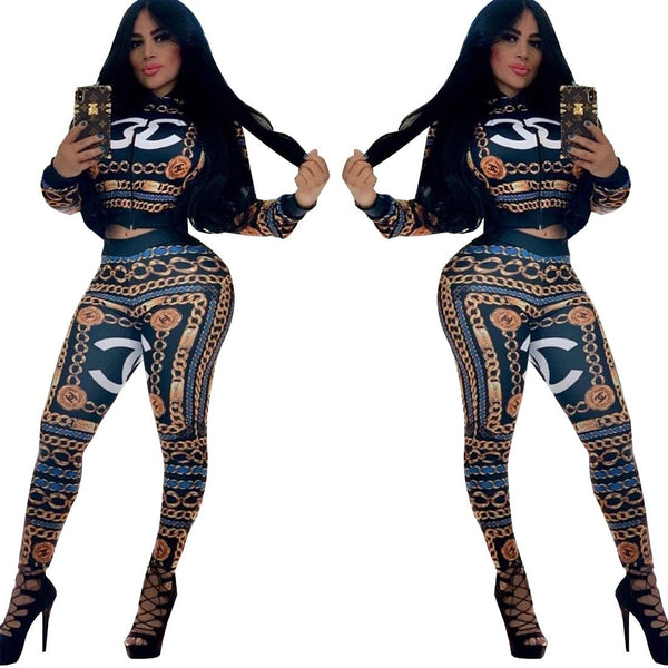 Hot new products in 2019, fashionable, personalized and artistic printing style, short round collar T-shirt + sexy pants, YL