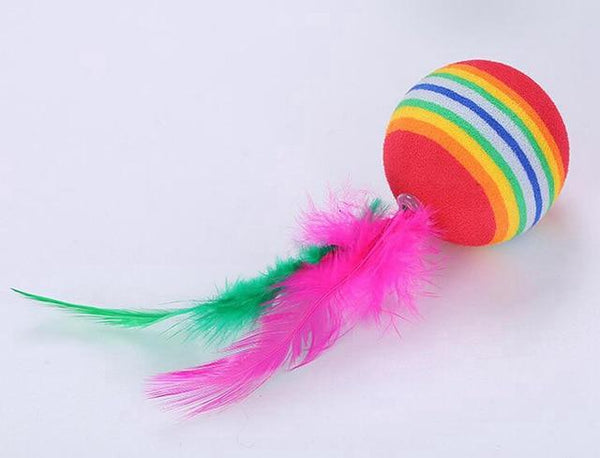 [MPK Store] Cat Toy, Cat Golf Ball with Feather