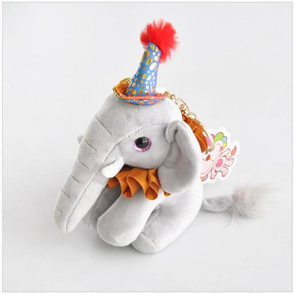 10cm cute elephant stuffed animal Plush Toy small pendant lovely mini cartoon elephant doll Presents for children Key chain