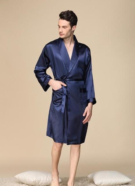 Luxury Designer Men's Silk Kimono Robe Plus 5XL Long Sleeve Sleepwear Bathrobe Oversized Satin Nightgown Summer Home Clothing