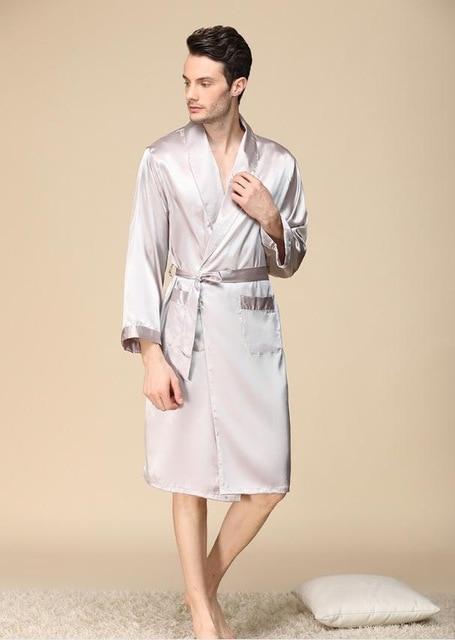 Luxury Designer Men's Silk Kimono Robe Plus 5XL Long Sleeve Sleepwear Bathrobe Oversized Satin Nightgown Summer Home Clothing
