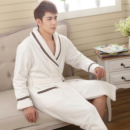 New Autumn Men Robe Long Women Robe Men Couples Nightgowns Coral Fleece Flannel Bathrobe Thickening Sexy Leopard Sleepwear