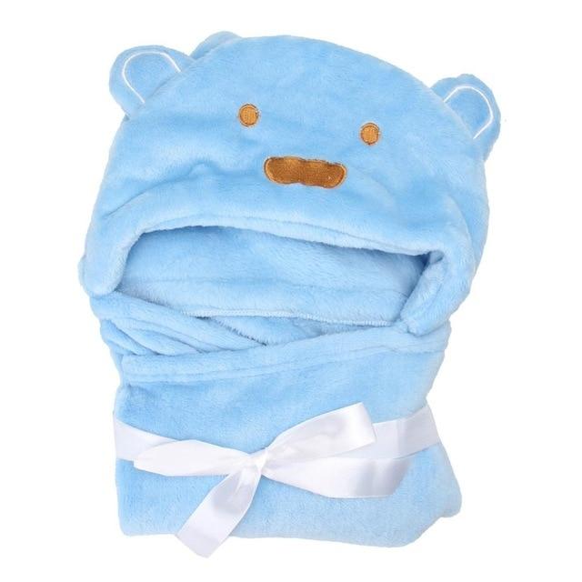 Newborn Baby Bathrobe Pajamas Cute Animal Cartoon Infants Kids Blanket Hooded Bathrobe Sleepers Toddler Comfortable Bath Towel
