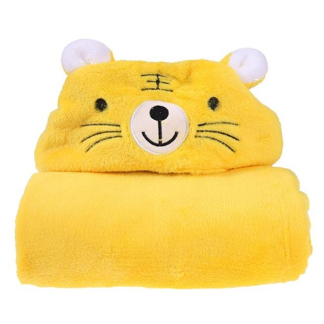 Newborn Baby Bathrobe Pajamas Cute Animal Cartoon Infants Kids Blanket Hooded Bathrobe Sleepers Toddler Comfortable Bath Towel