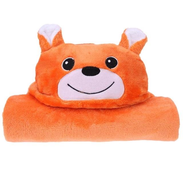 Newborn Baby Bathrobe Pajamas Cute Animal Cartoon Infants Kids Blanket Hooded Bathrobe Sleepers Toddler Comfortable Bath Towel